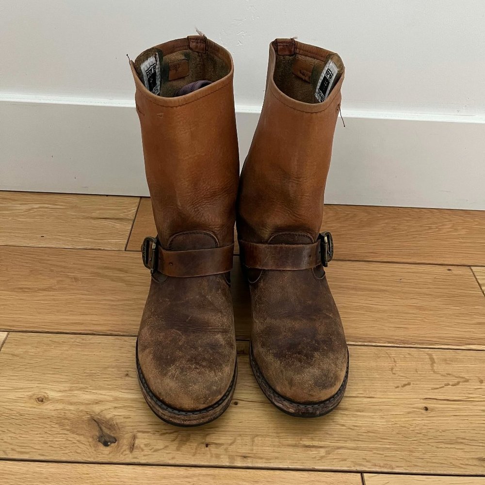 Frye moto buckle boots size 6.5